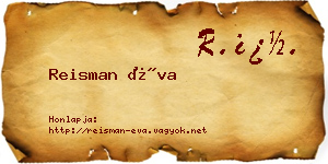 Reisman Éva névjegykártya